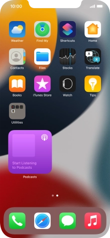 If you're using a Widget Stack: slide up or down on the stack to select the required widget.
