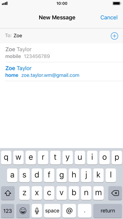 Press the required contact.