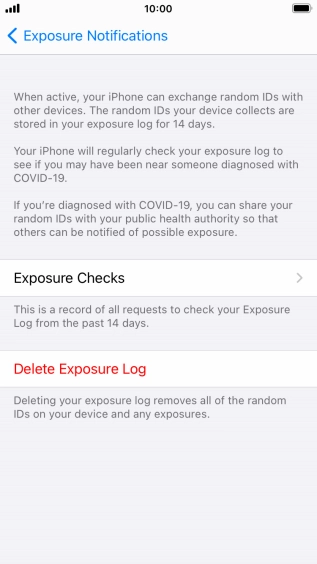 Press Delete Exposure Log.