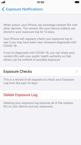 Press Delete Exposure Log.