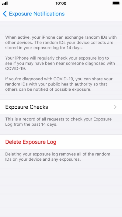 Press Delete Exposure Log.