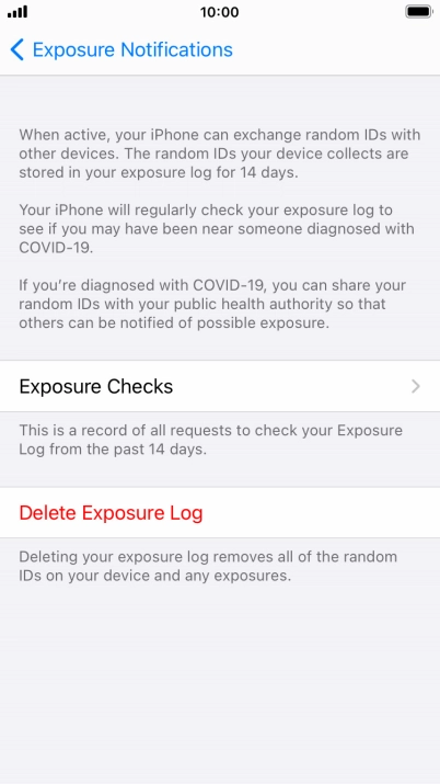 Press Delete Exposure Log.