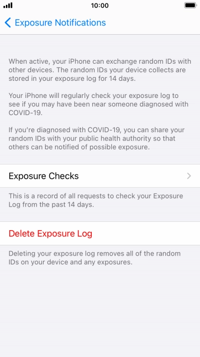 Press Delete Exposure Log.