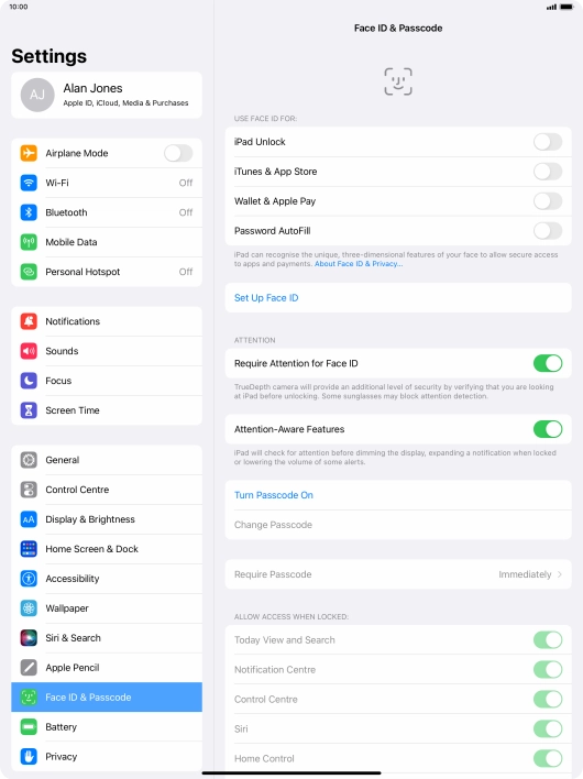 Press Set Up Face ID.