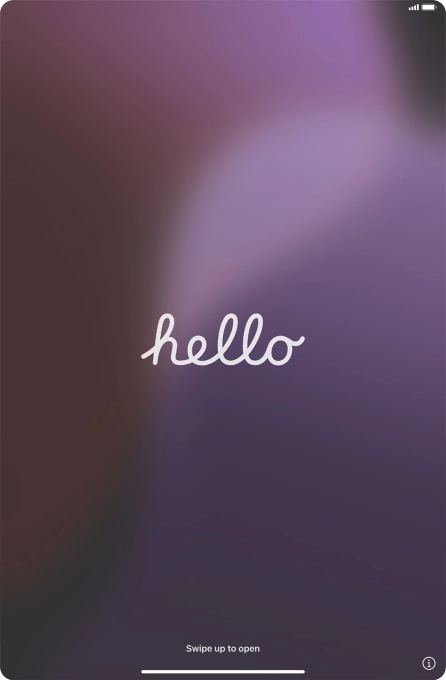 Slide your finger upwards starting from the bottom of the screen.