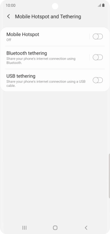 Press Mobile Hotspot.