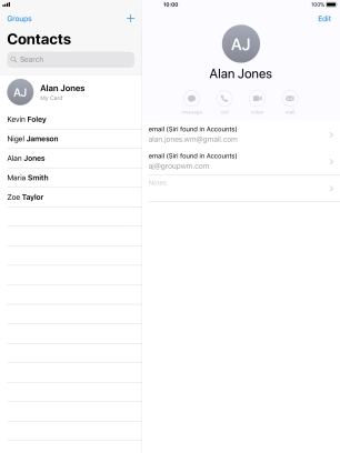 Press the new contact icon.