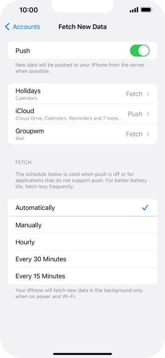 Press the indicator next to 