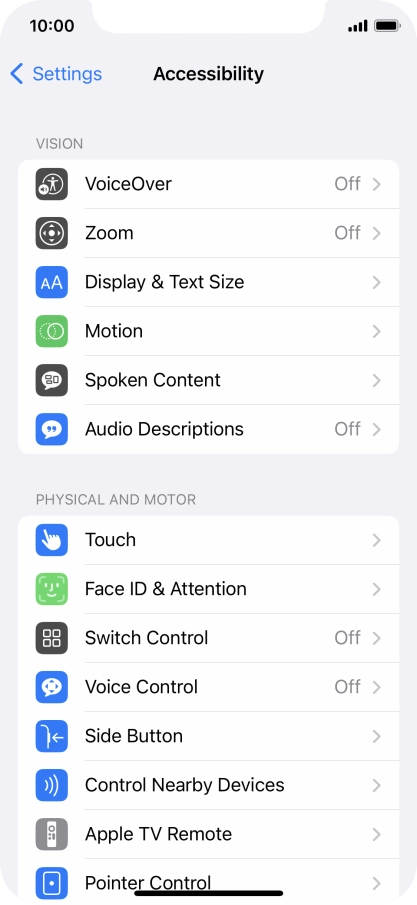 Press the required category below 