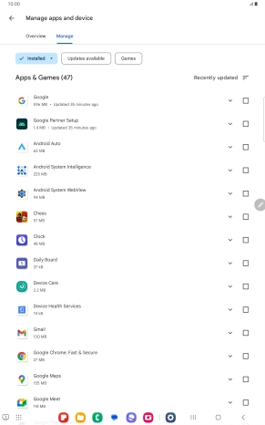 Press the required app.