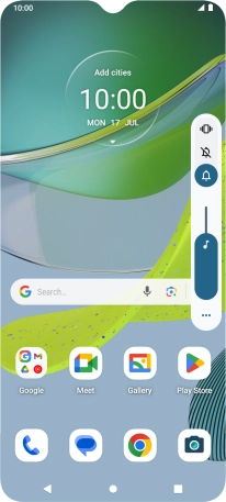 Press the silent mode icon to turn on silent mode.