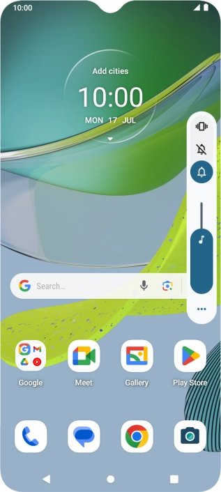 Press the silent mode icon to turn on silent mode.
