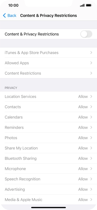 Press the indicator next to 