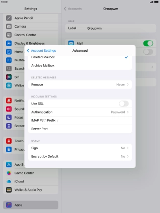 Press the indicator next to 