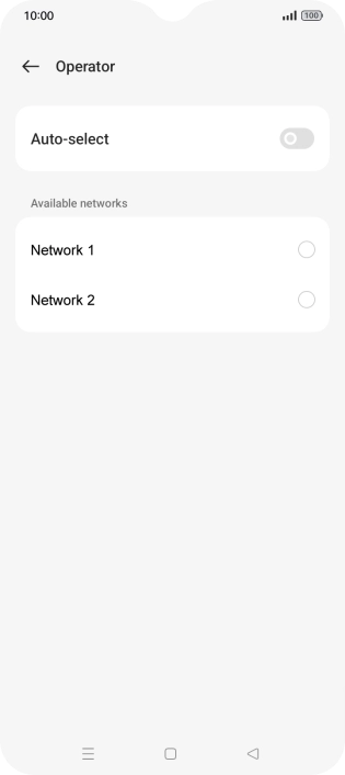 Press the required network.