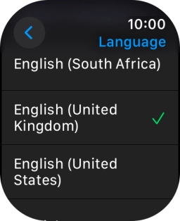 Press the required language.