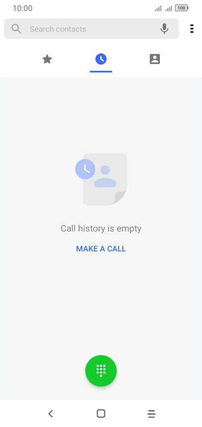 Press the menu icon.