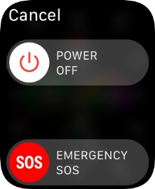 Press and drag the power off icon right.
