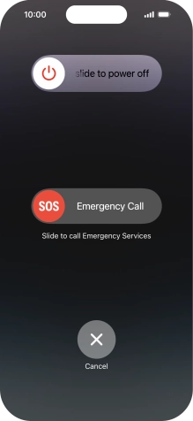 Press and drag the power off icon right.