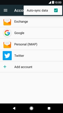Press Auto-sync data to turn the function on or off.