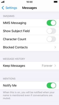 Press the Home key to return to the home screen.