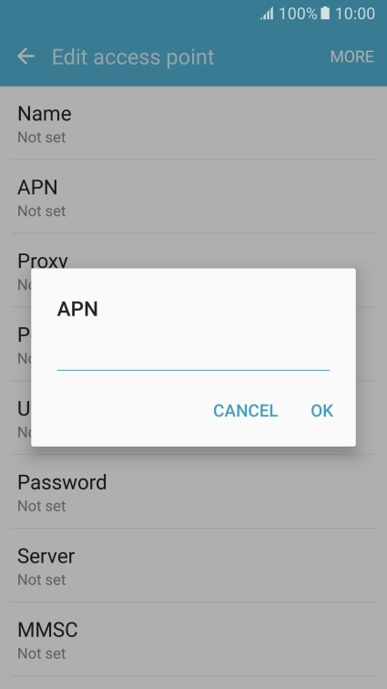 Key in live.vodafone.com and press OK.