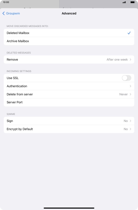 Press Authentication.