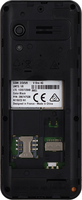 Place your SIM as illustrated on the SIM holder.