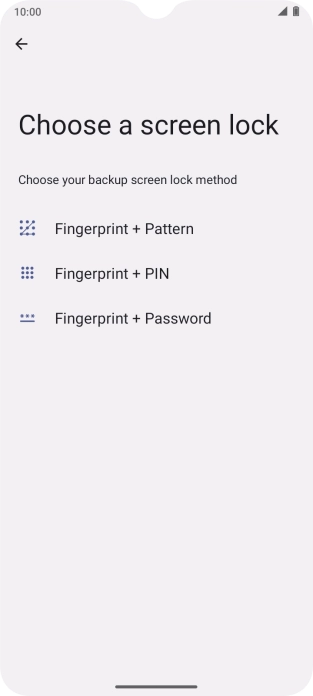 Press the required phone lock code and follow the instructions on the screen to create an additional phone lock code.