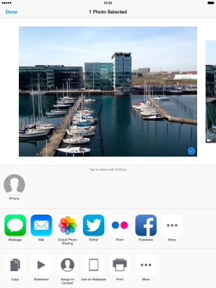 Press the required device.