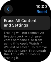 Press Erase All Content and Settings.
