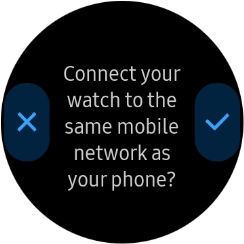 Press the confirm icon and follow the instructions on the screen to set up mobile data.