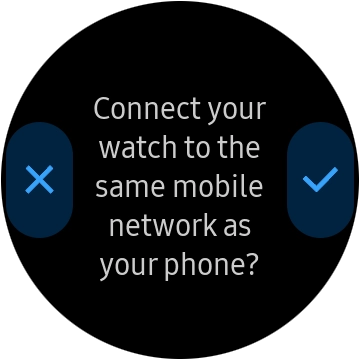 Press the confirm icon and follow the instructions on the screen to set up mobile data.