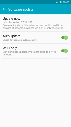 Press Update now. If a new software version is available, it's displayed. 
Follow the instructions on the screen to update the phone software.
