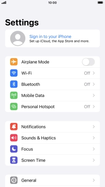 Press Sign in to your iPhone.