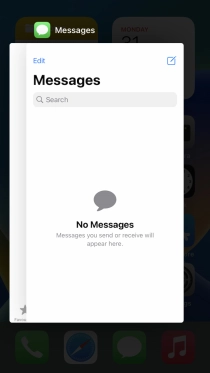 Slide upwards on the required application to end it.