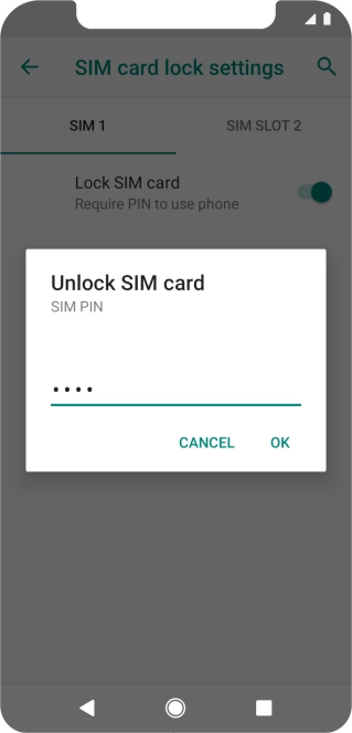 Key in your PIN and press OK.