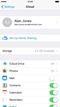 Press iCloud Drive.