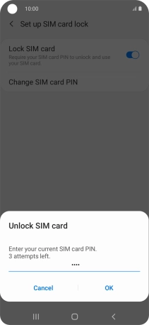 Key in your PIN and press OK.