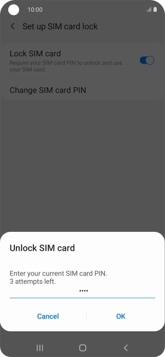 Key in your PIN and press OK.