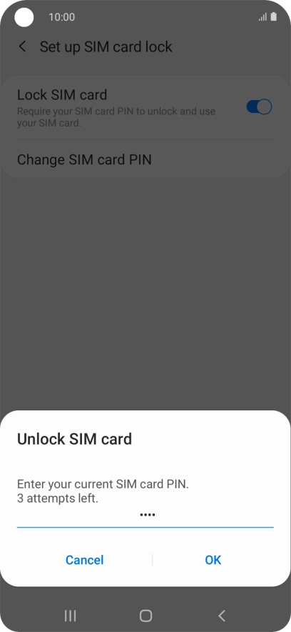 Key in your PIN and press OK.