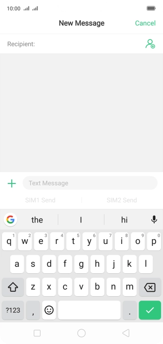 Press the field next to 