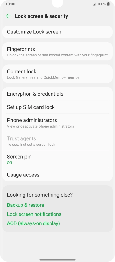 Press Set up SIM card lock.