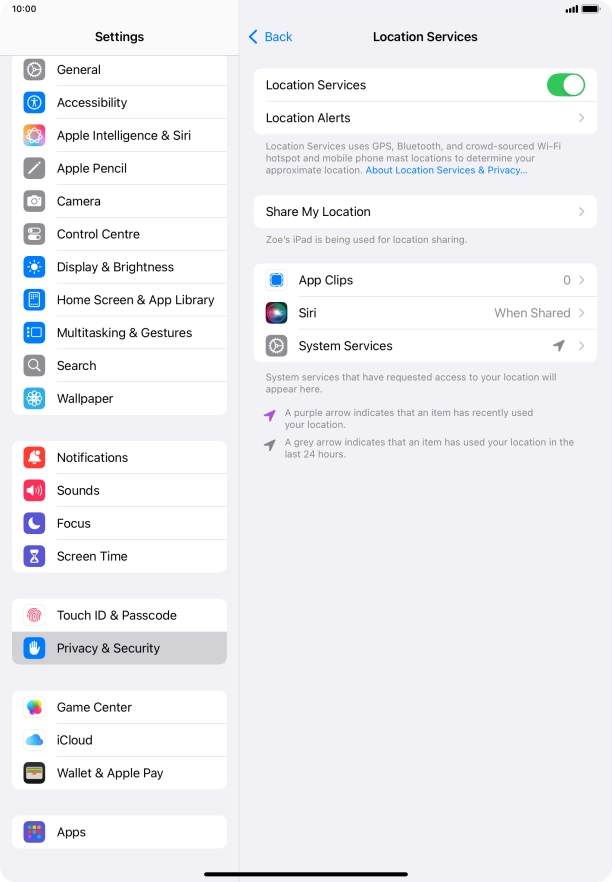 Press the required app.