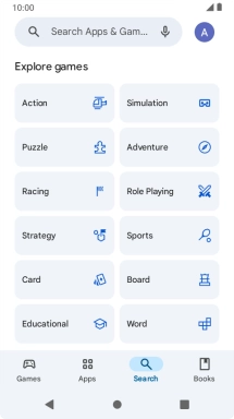 Press the search field.