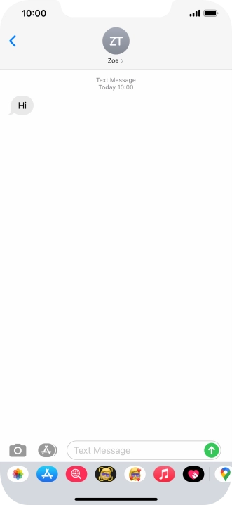 Slide your finger upwards starting from the bottom of the screen to return to the home screen.