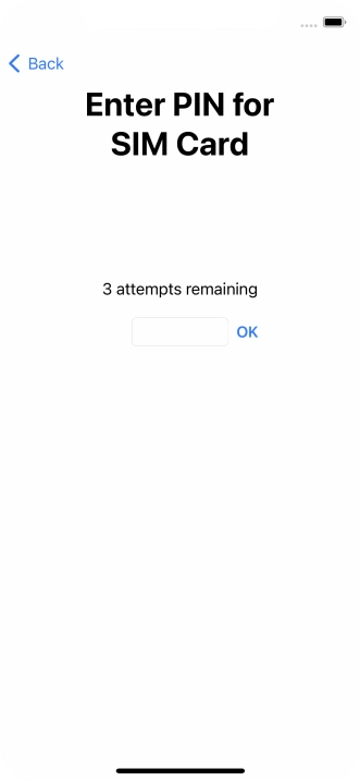 If your SIM is locked, key in your PIN and press OK.