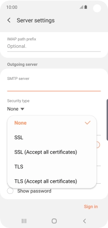 Press None to turn off the function.