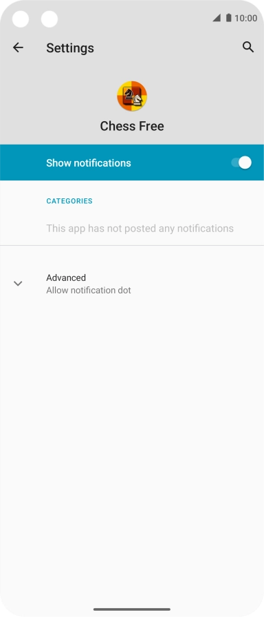 Press the indicator next to 
