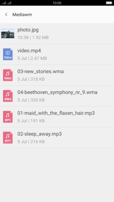 Press the required file.